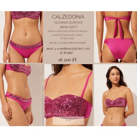 CALZEDONIA Glowing Surface bikini szett Royal Fucsia árnyalatban