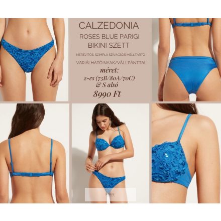 CALZEDONIA Roses Blue Parigi bikini szett