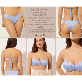   CALZEDONIA Shiny Satin levehető pántos bikini Light Powder Blue árnyalatban