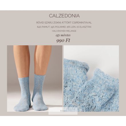Calzedonia melange kék zokni 