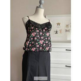 TEZENIS rózsamintás szatén top