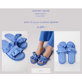 women’ secret kék szatén papucs